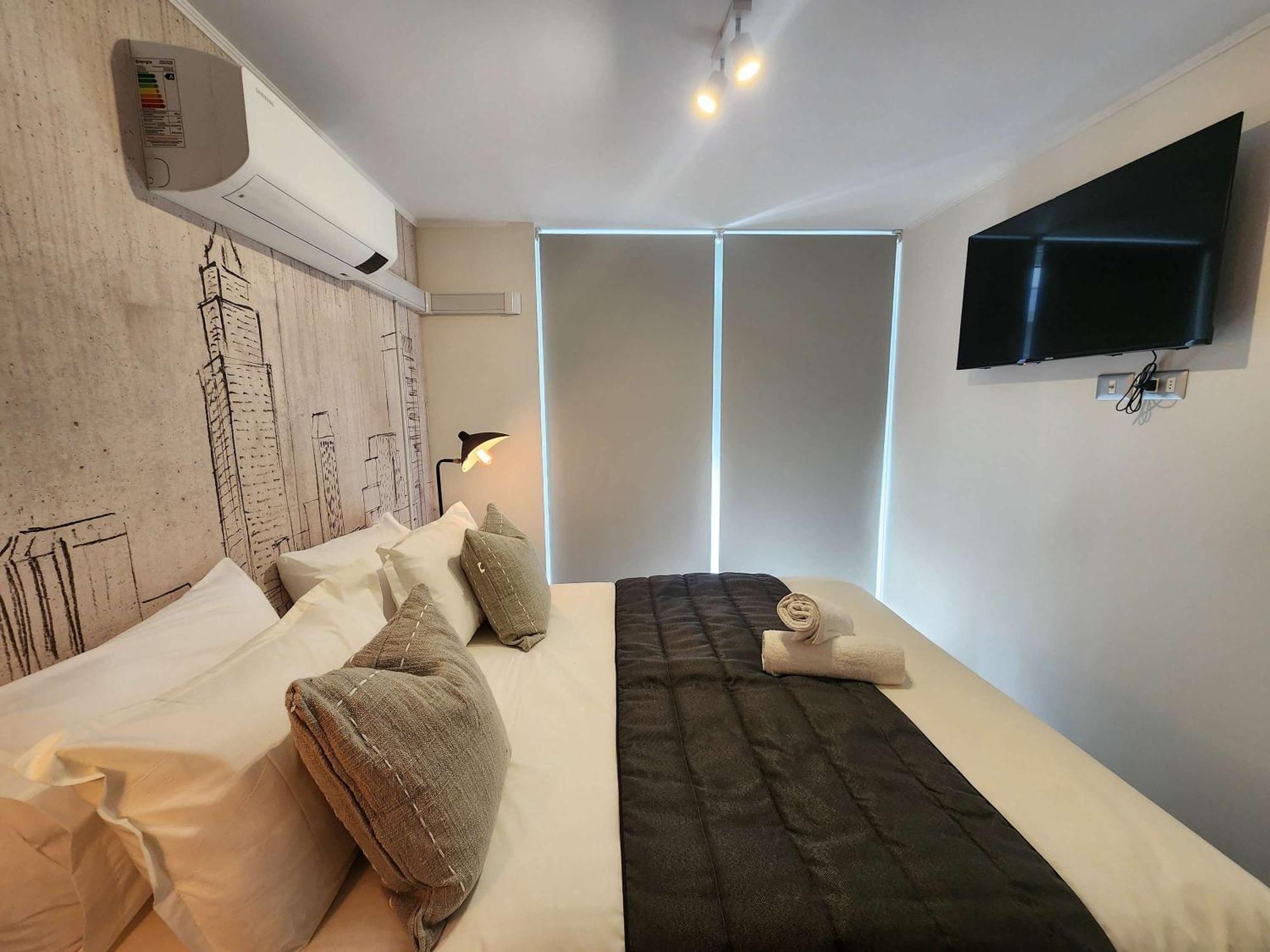 Apartamento Hom I Con Aa Inmejorable Dpto 2pax 1d1b, Santiago